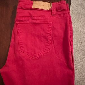 Joes straight leg skinny jeans red denim sz 31/12. Barely worn
